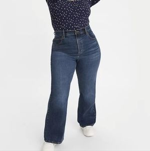 NEW Levi's 20W 70s High Flare Denim Jeans Boho Dark Wash Cotton Blend